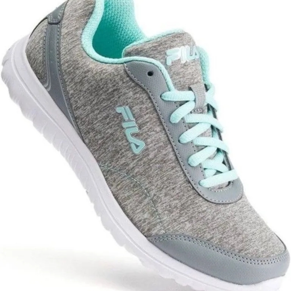 Fila Kids Sneakers in Gray and Light Blue - Size 4 Kids